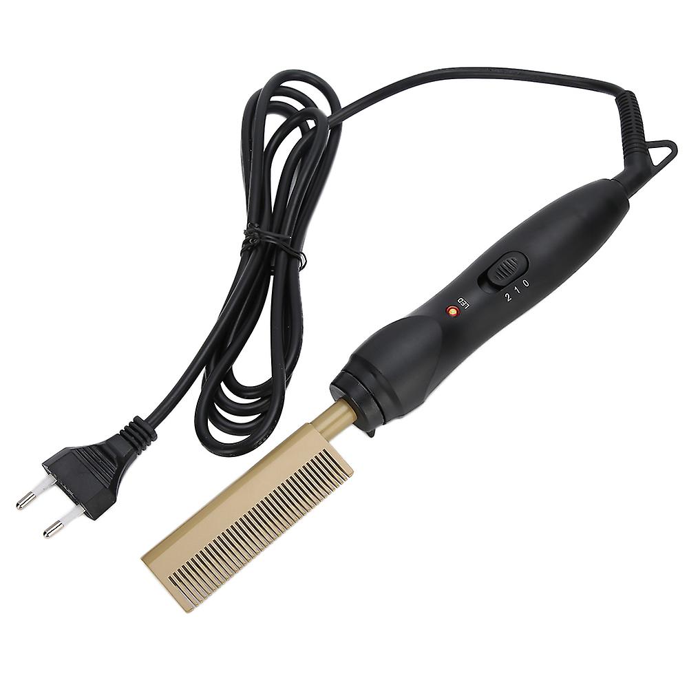 Hair Straightener Comb Curling Straightening Dual Use Men Beard Styling Comb Gold