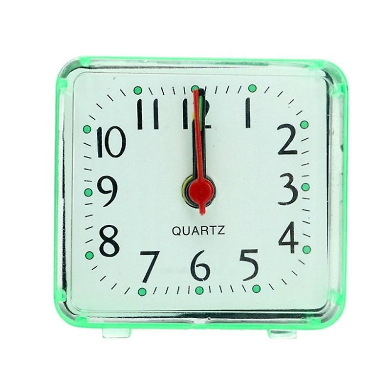 Square Alarm Clock Transparent Case Compact Digital Mini Bedroom Bedside Office Electronic Clock