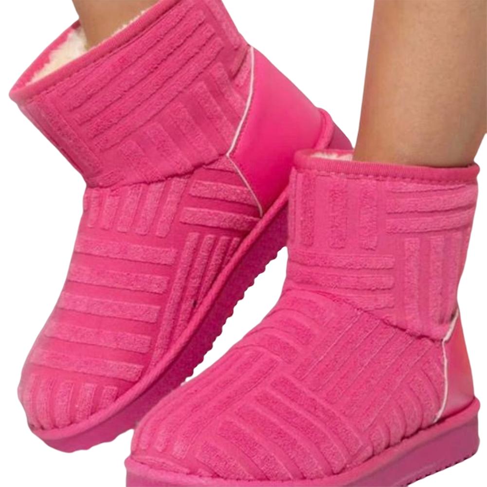Winter New Thick-Soled Snow Boots Women's Large Size Warm Towel Short Boots Cotton Shoes