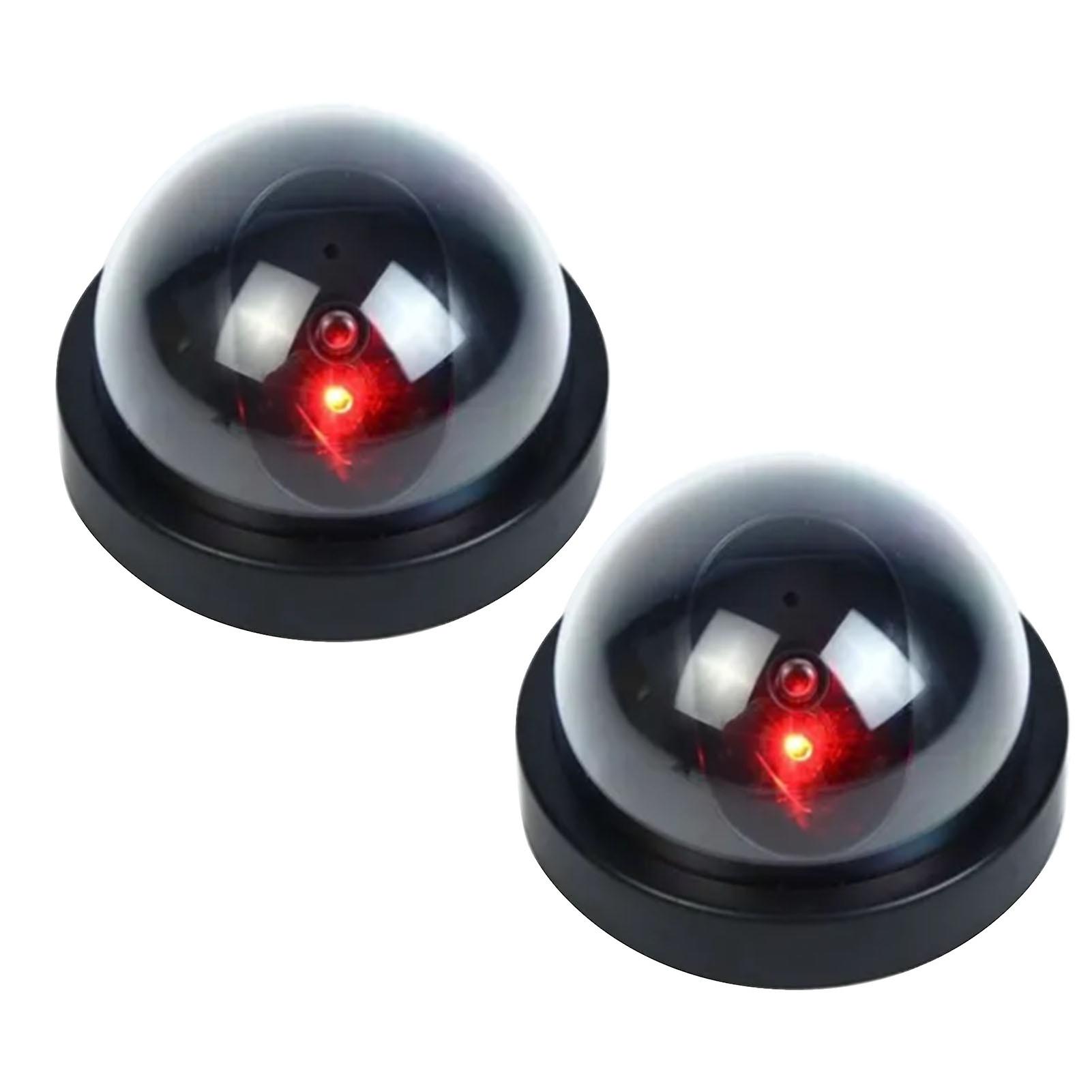 Lifelike Dummy Dome Security Camera - LED Lights, Indoor/Outdoor, Cost-Effective Theft Deterrent