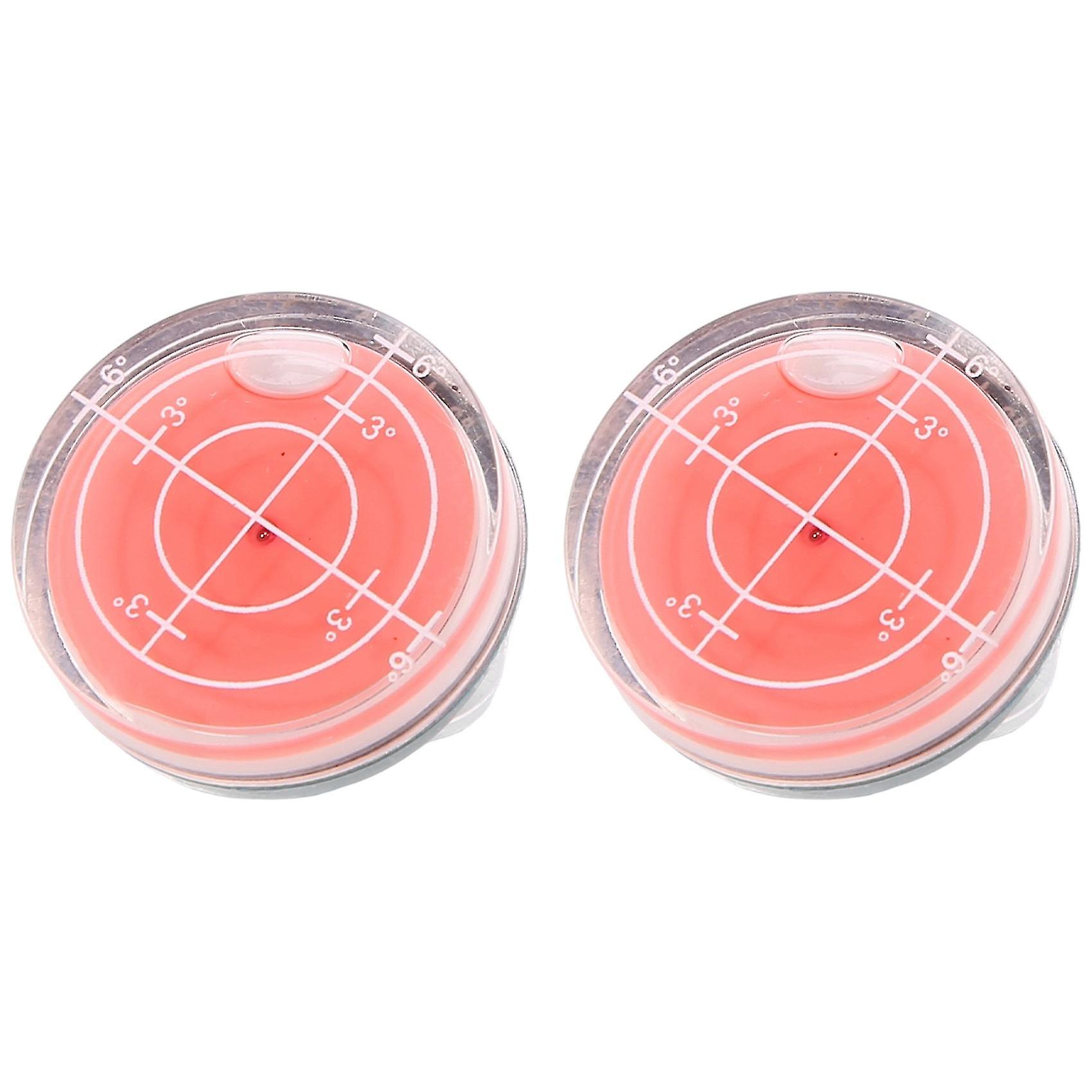 2pcs Ball Markers Hat Clip Plastic Golf Putting Aid Round Bubble Level High Precision Reader