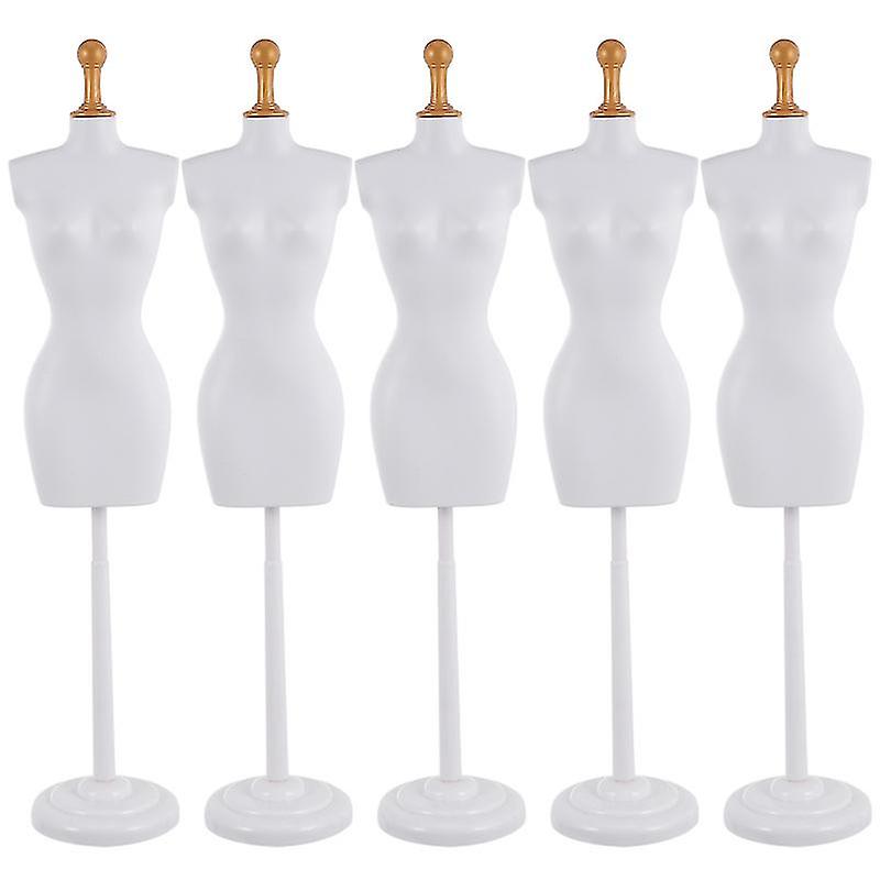5pcs Miniature Doll Clothes Stand