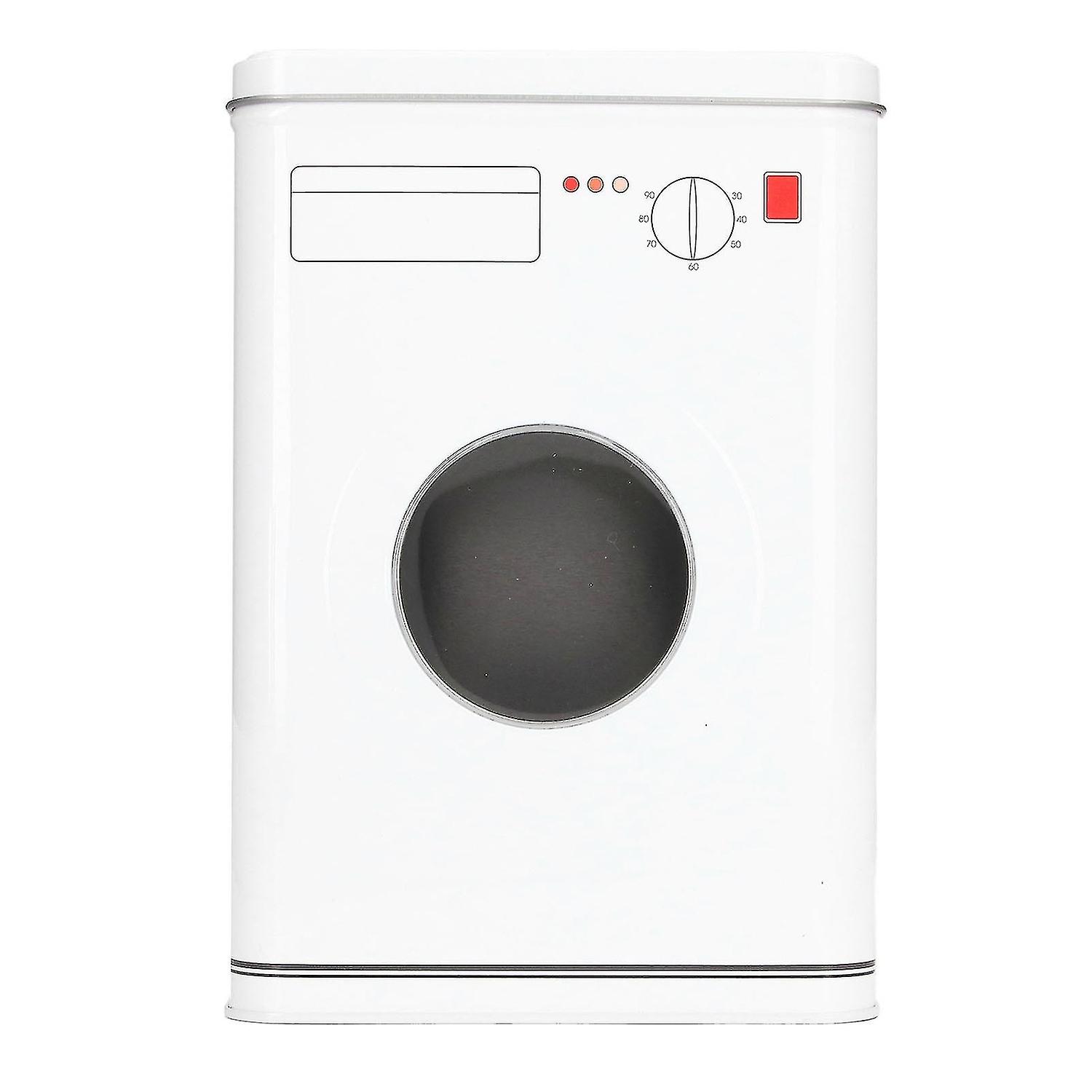 Large capacity white laundry detergent container tinplate storage box with handle