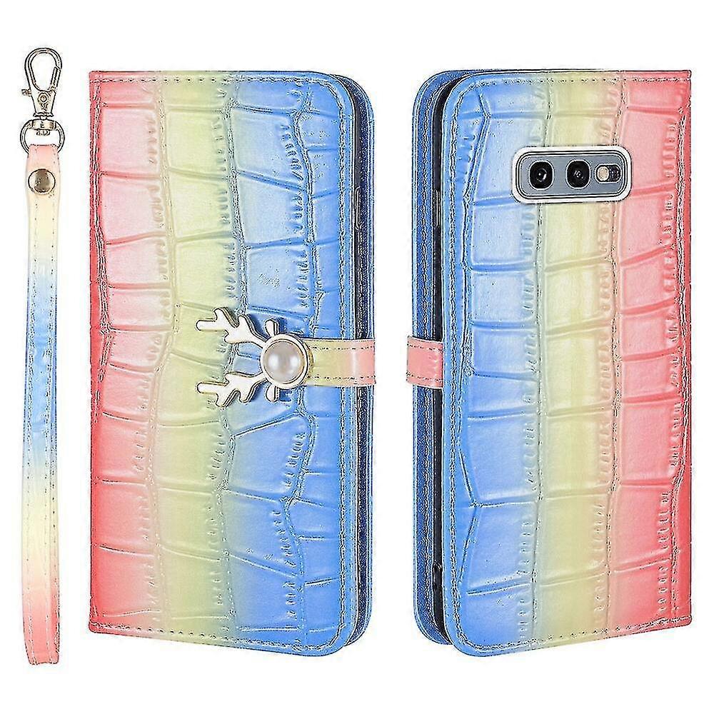 Case For Compatible Samsung Galaxy S10e Deer Designer Pattern Leather Cover - MXBC