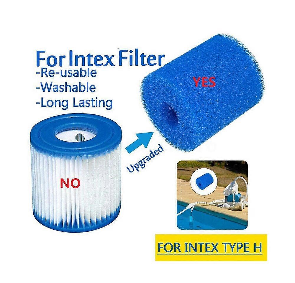 Reusable Washable Swimming Pool Filter Sponge Blue Cleaning Sponge Column Swimming Pool Filter Cotton