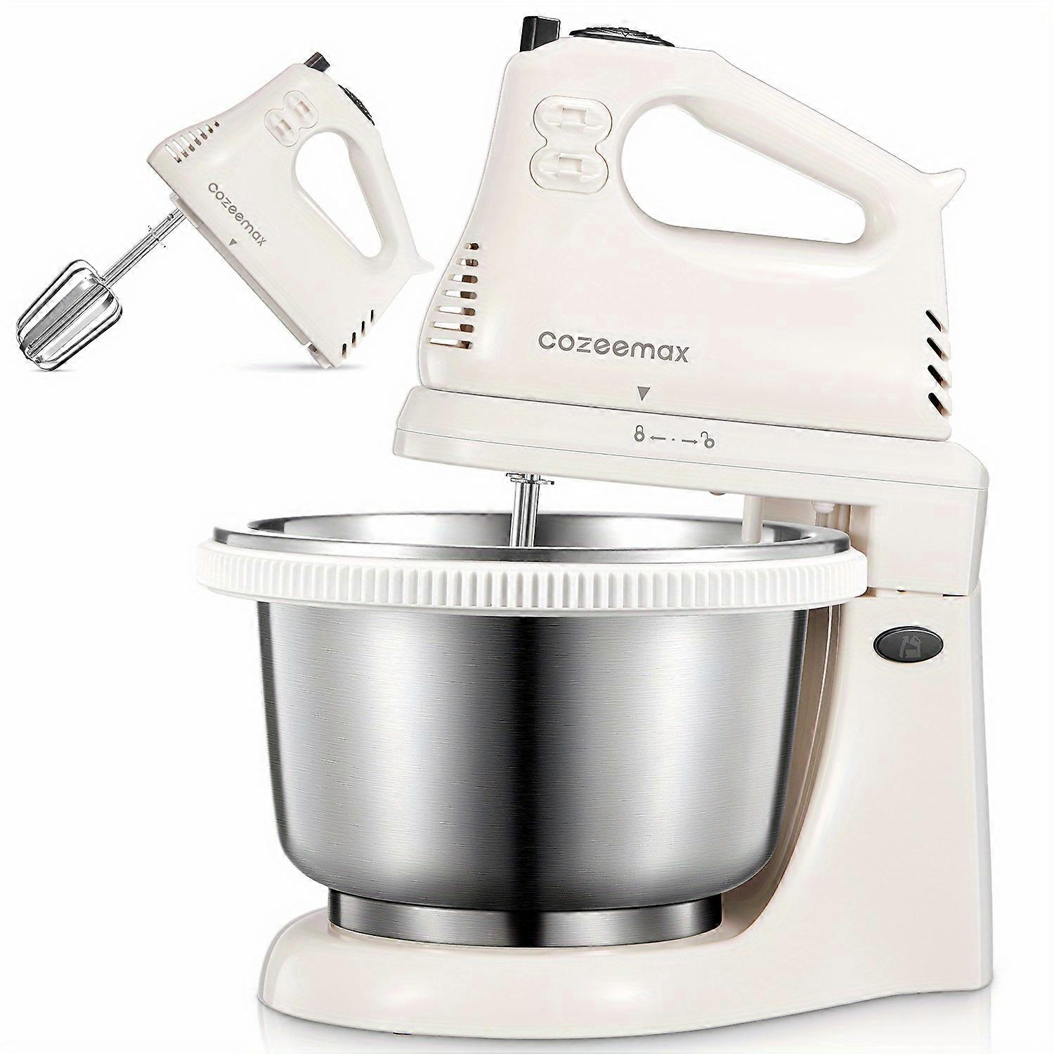 3 Quart 2 in 1 Hand Mixers Kitchen Electric Stand Mixer - Powerful Handheld and Versatile Stand Mixing with Dough Hooks and Beaters - Perfect for Ever