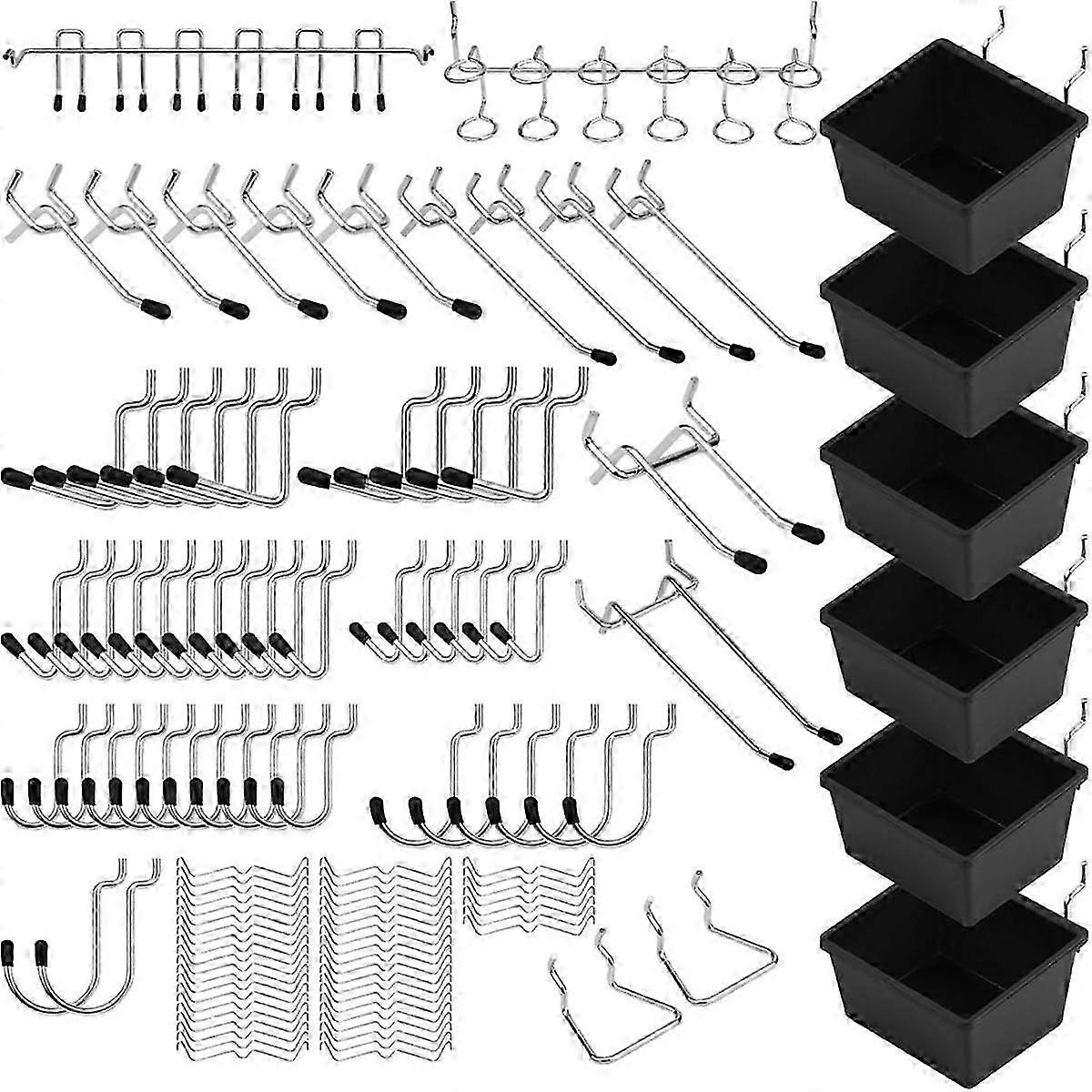 121Pcs Hooks Assortment - Accessories,for Tool Organization, Ideal for Garage, Workshop