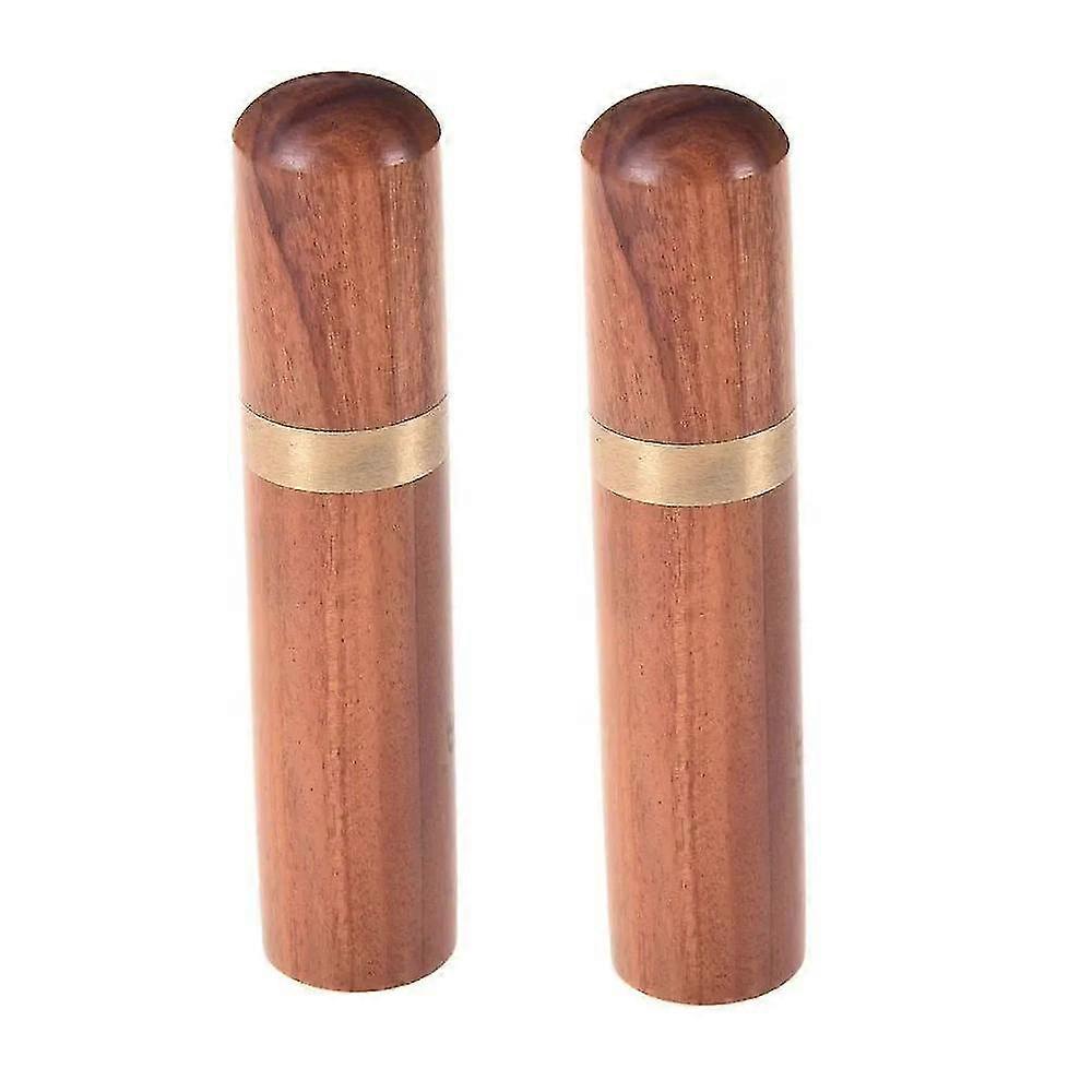 2er-Pack Tragbarer Zahnstocherhalter aus Holz, Tasche, Zahnstocherspender, Eimer, Nadeletui 100 Zahnstocher enthalten