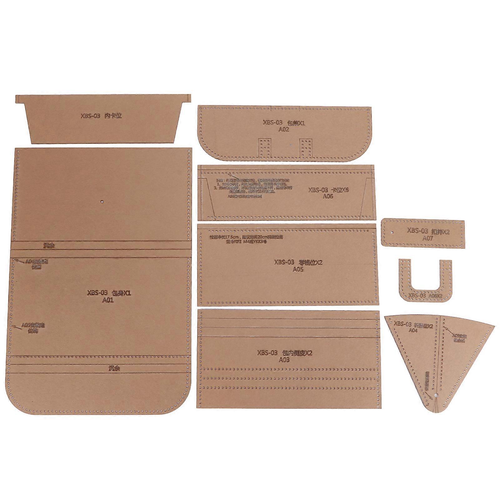 9 Pcs Acrylique Pochoir Modèle DIY Acrylique Motif Sac À Main Transparent Fournitures À La Main