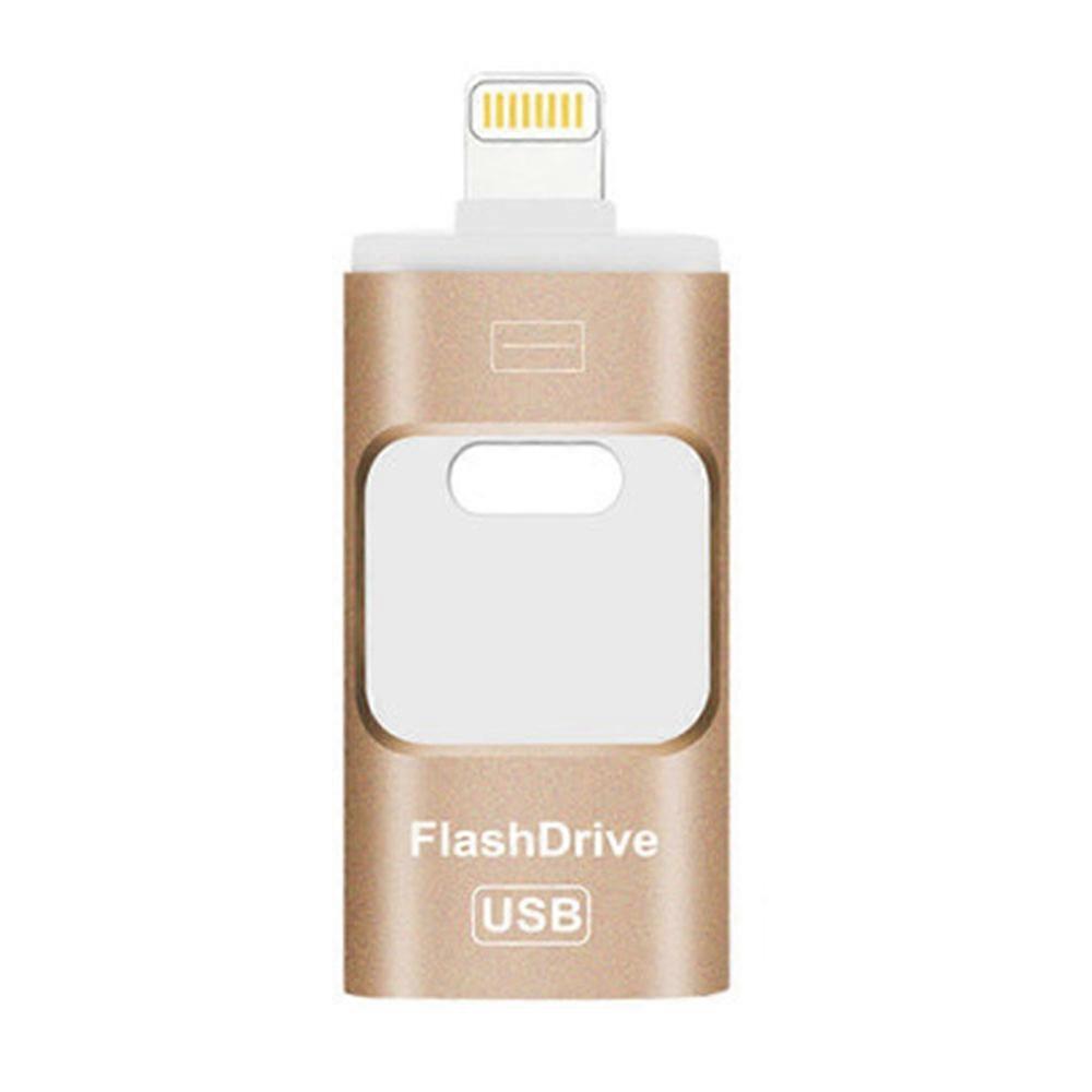 PIAO Flash Drive, 3 in 1 USB 3.0 Memory Stick, Photo Stick External Storage Thumb Drive for iPhone iPad Android Computer