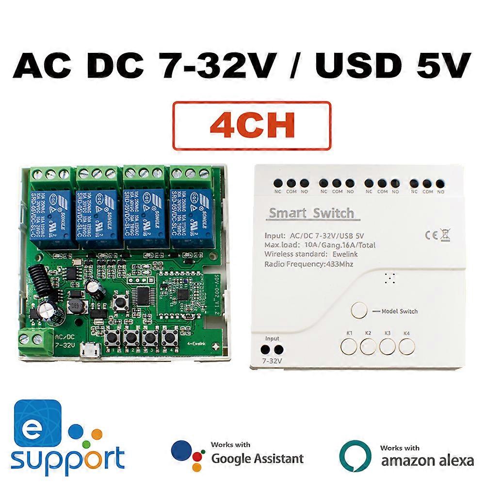 Smart Switch Wifi Relay Home Automation Appliance Circuit Breaker 10A Receiver for Garage Door Opener Light Motor DIY