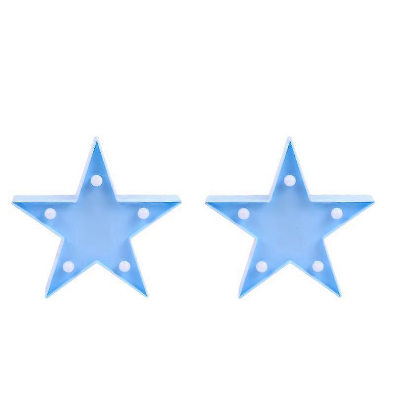 2pcs Star Shaped Led Light