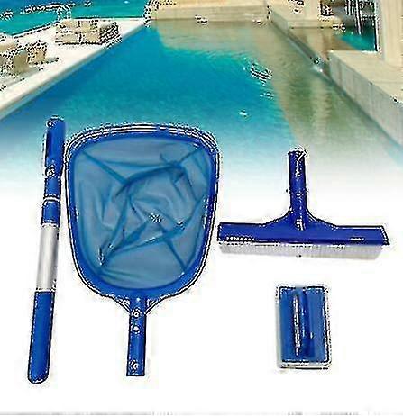 Pool Cleaning Set Pool Leaf Net Sponge Brush Telescopic Aluminum Rod Aquarium