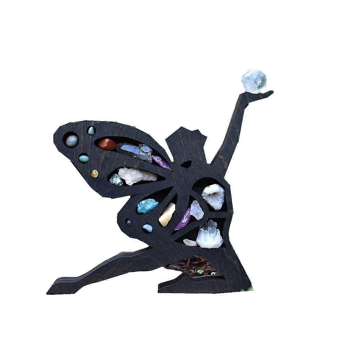 1Pcs Moon Elf Crystal Rack Small Ornaments Shelf Model Storage Rack Crystal Stone Storage Shelf Home B