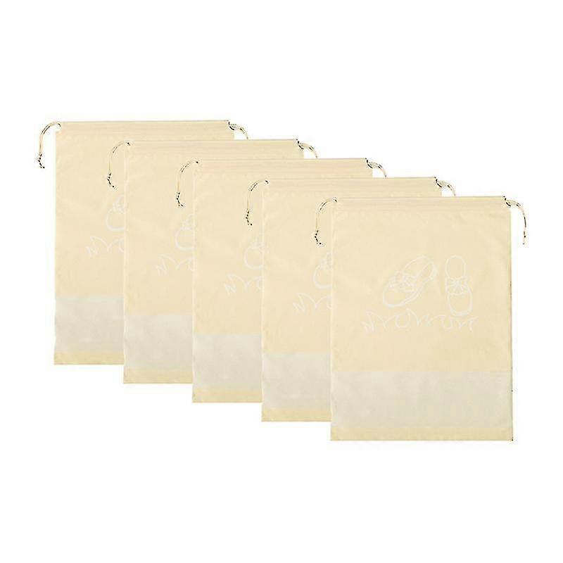 5pcs Shoes Bags Transparent Waterproof Plastic Portable Shoe Organizer Bags For Travel Q