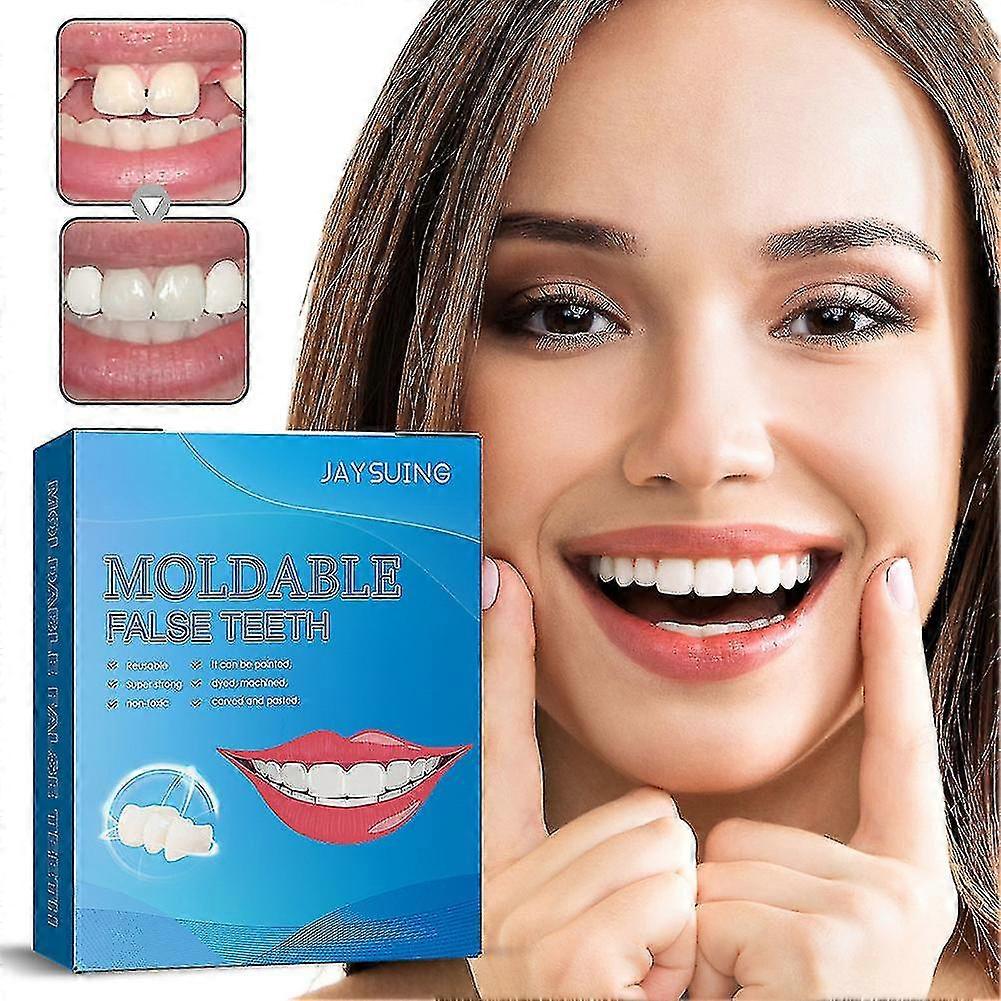 Filled Dentures Temporary Restoration Plastic Teeth Kit Solid Gum Dentures