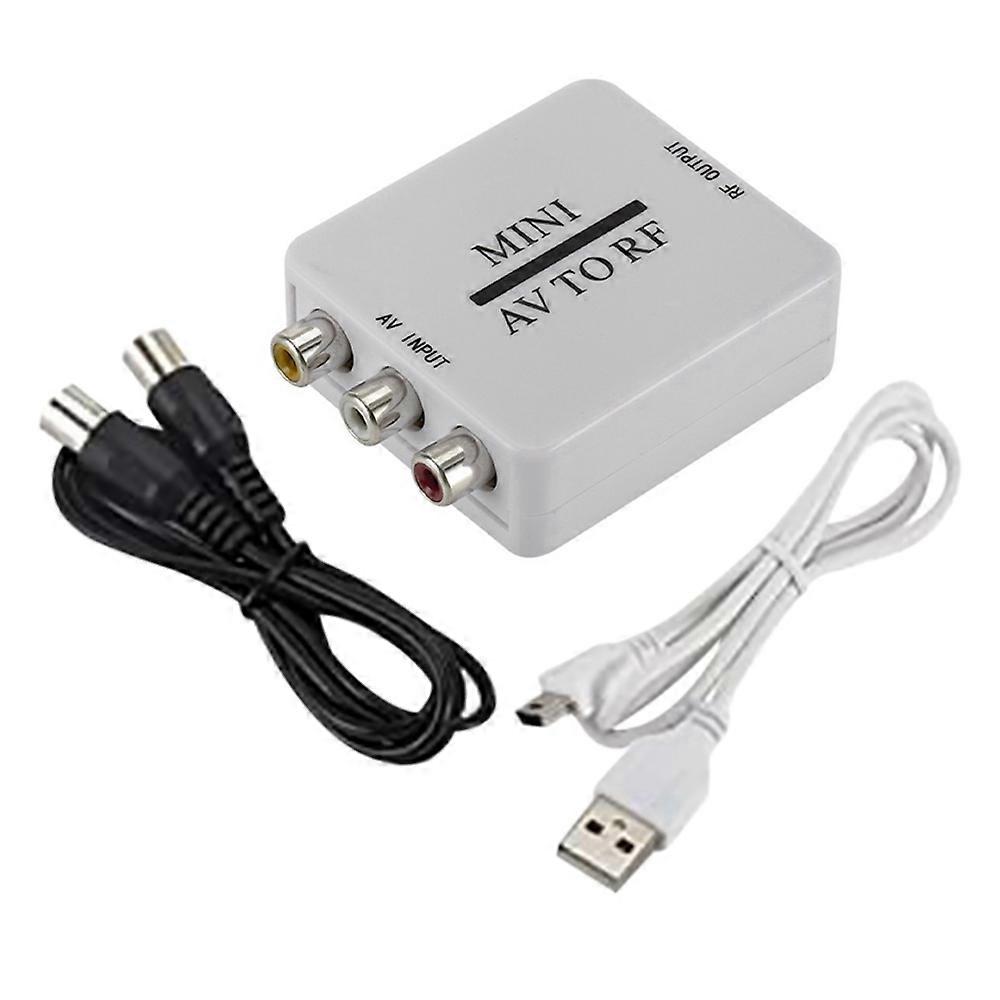 RCA / A / V Composite Video Cable to RF / Coaxial / Coaxial Converter - Modulator TV