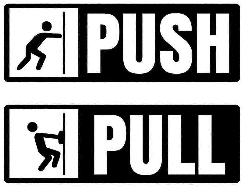 Push Pull Door sticker