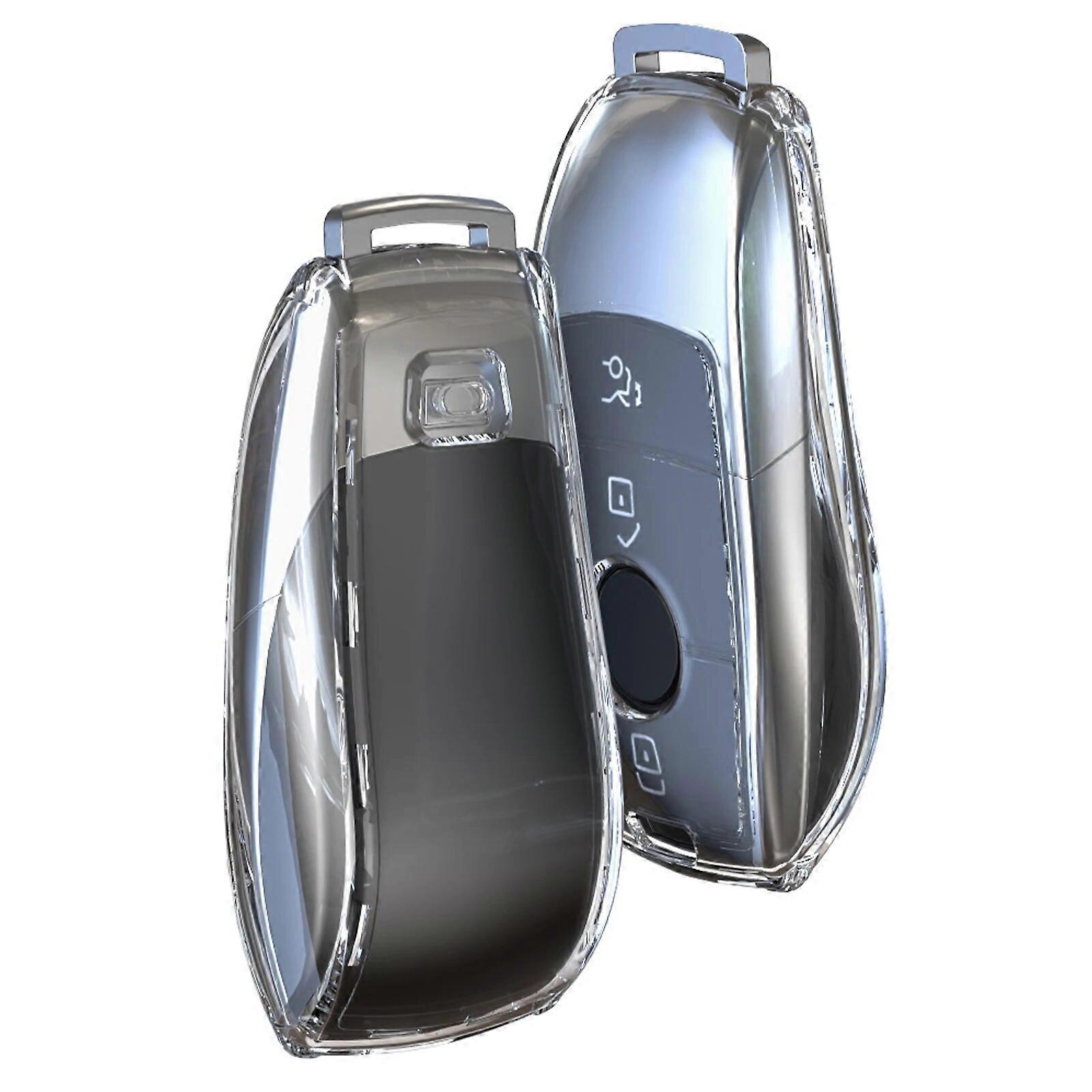TPU Transparent Car Key Case Cover for Mercedes Benz E C S GLC Class E200 E400 E63 W213 S550 S560 C260 A200 Key Shell Protector