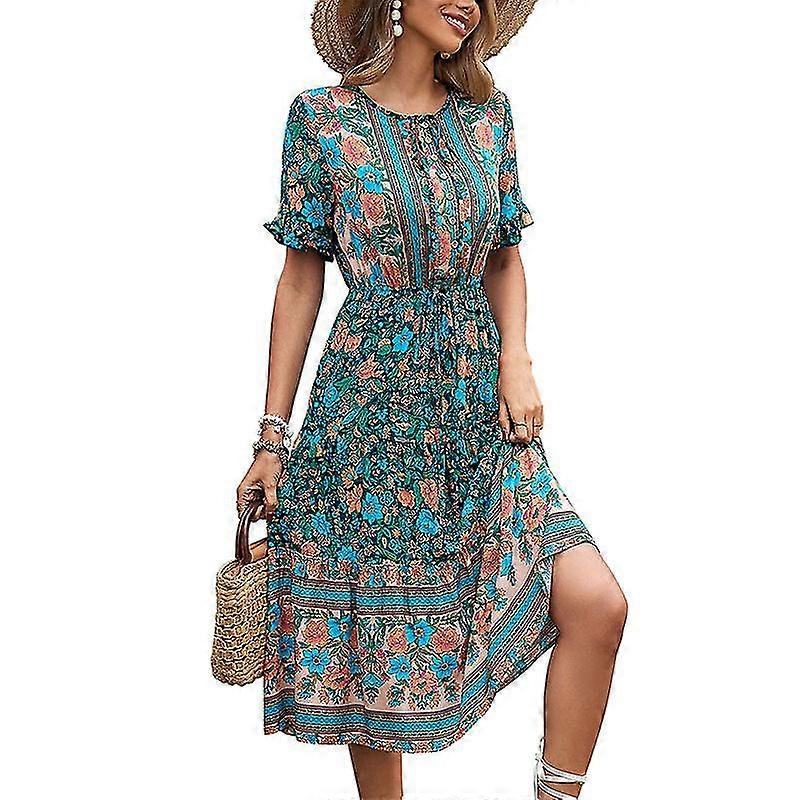 Women's Dresses Holiday Style Printed Dress Women's Long Dress