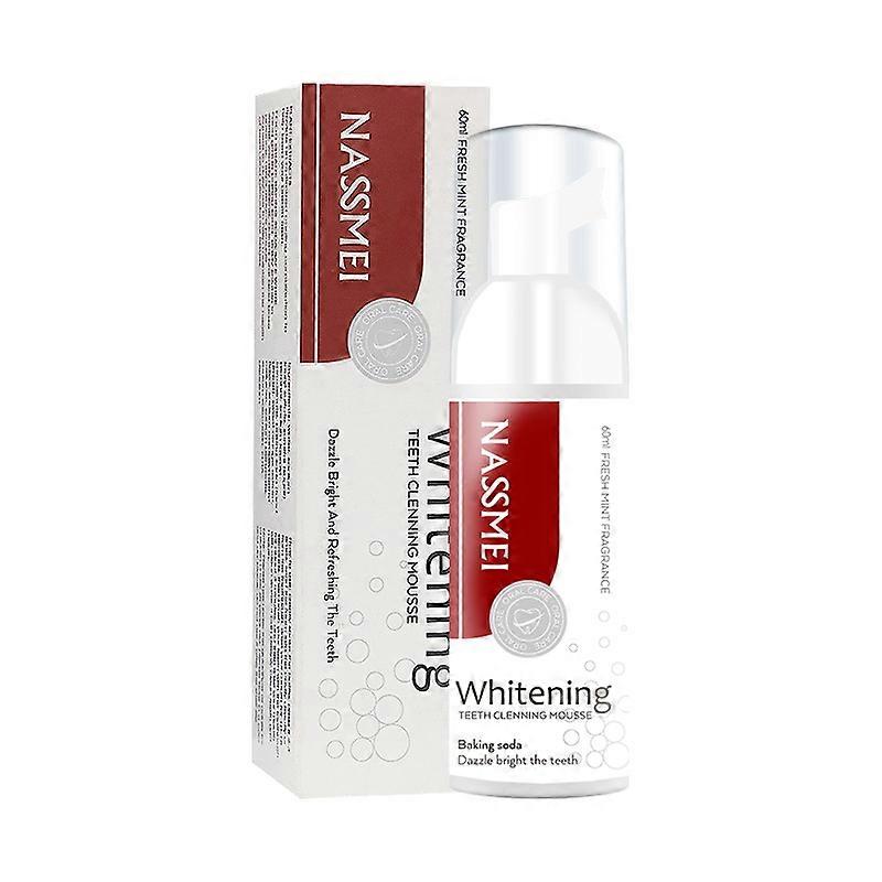 NASSMEI Teeth Whitening Mousse Foam Toothpaste Stain Removal Freshen Breath