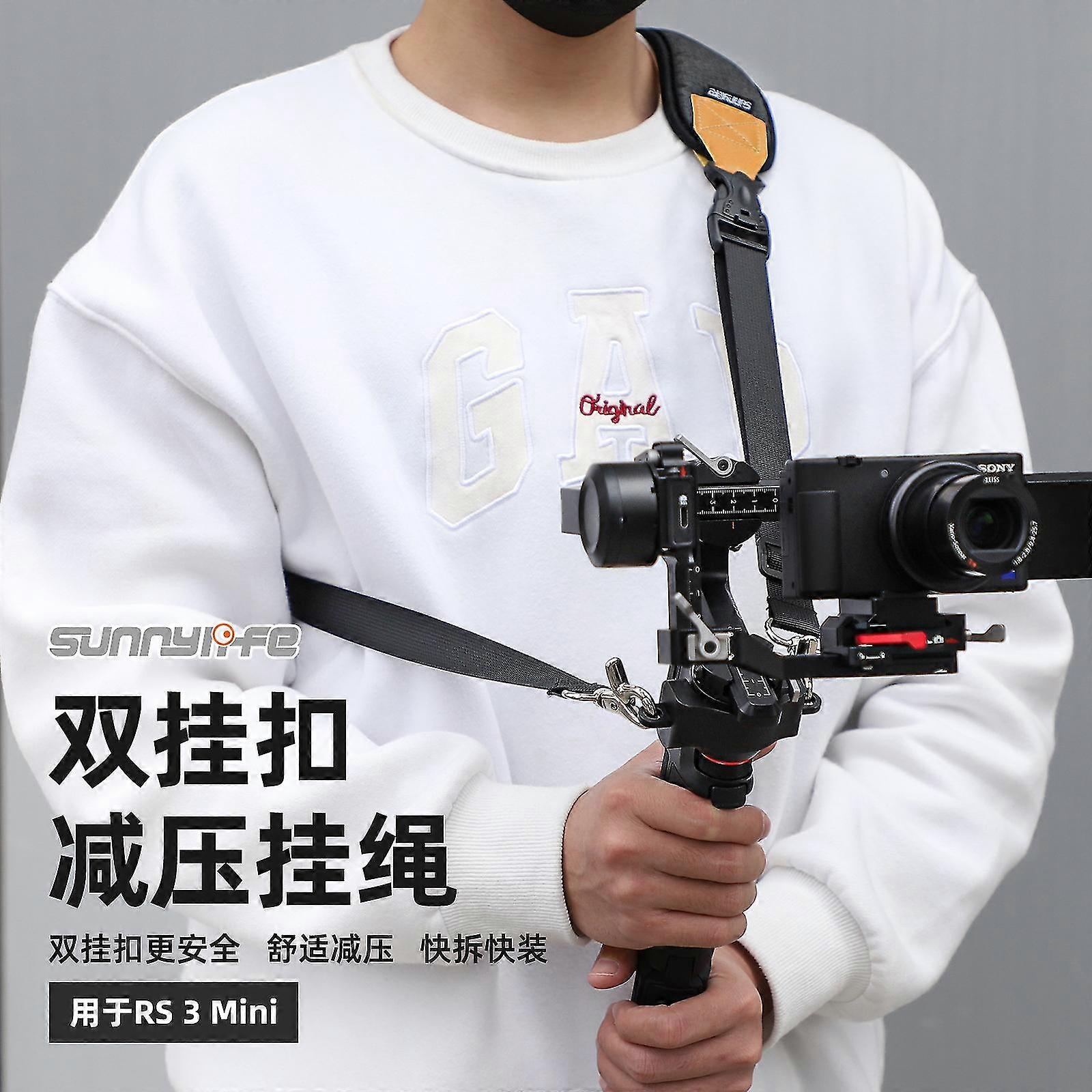 Tib For Dji Rs3 Mini Lanyard, Handheld Gimbal Dual Buckle Comfort Shoulder Strap For Dji Rs3 Mini Accessory