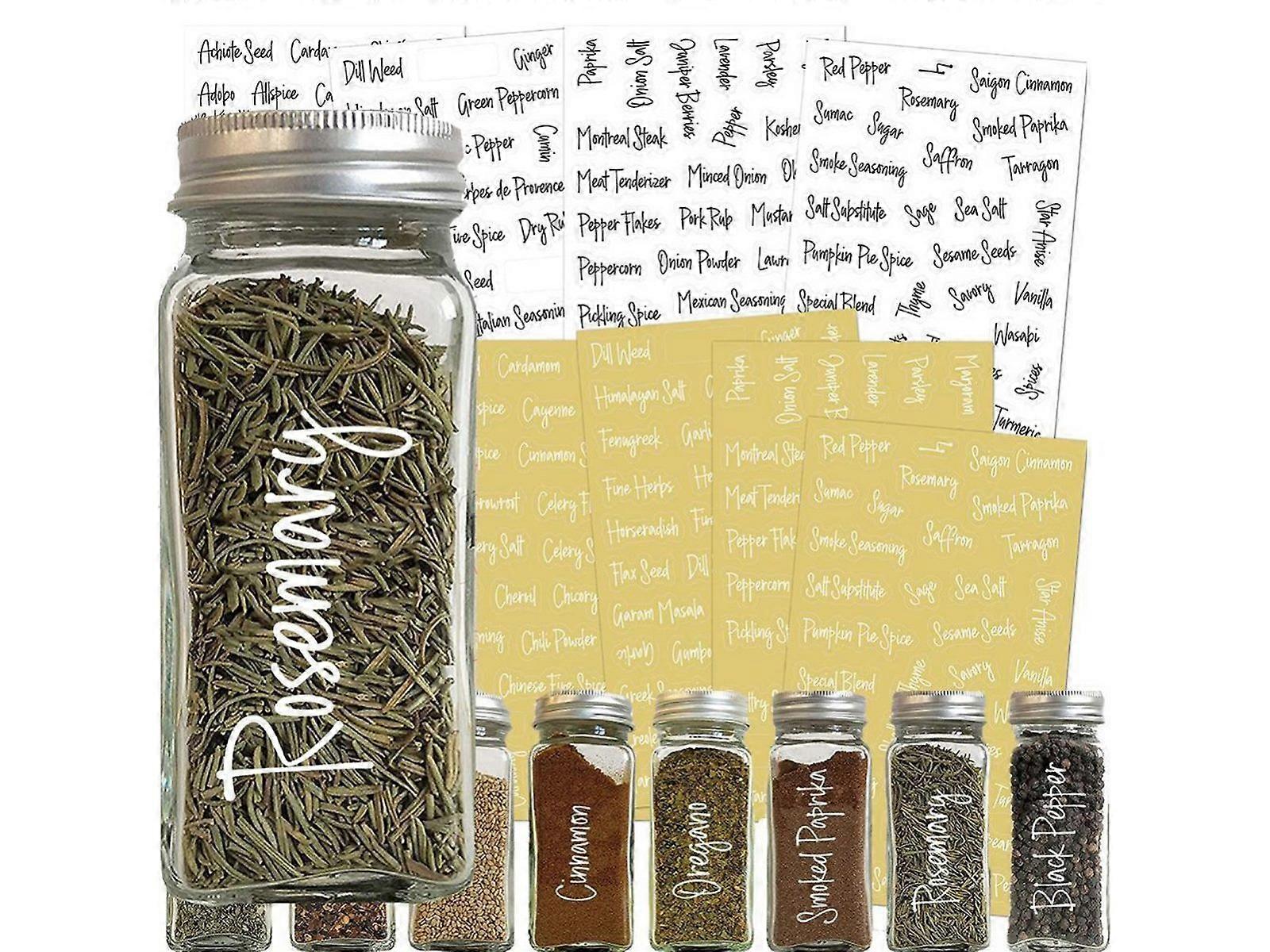 276pcs Kitchen Spice Herb Jar Labels Stickers Jar Bottle Decals