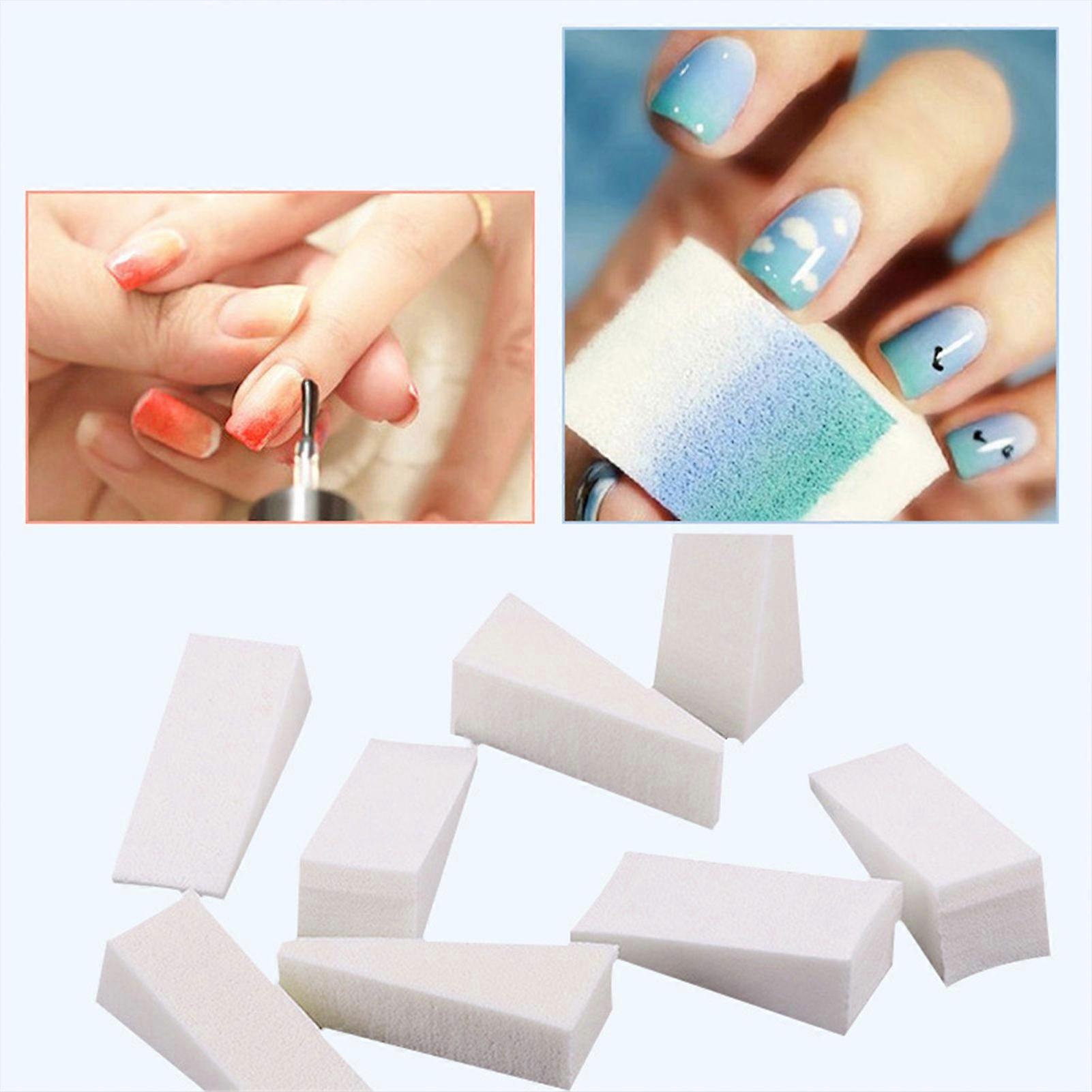 10pcs Nail Smudged Sponge Block Face Painting Sponge Wedges Even Coverage for Art & Home Projects DIY Tool Prism