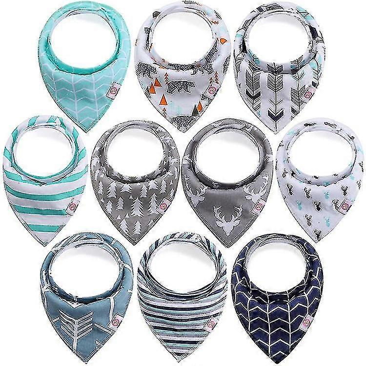 10pcs Bna Dribble Bibs Boys For Drooling And Teething Soft