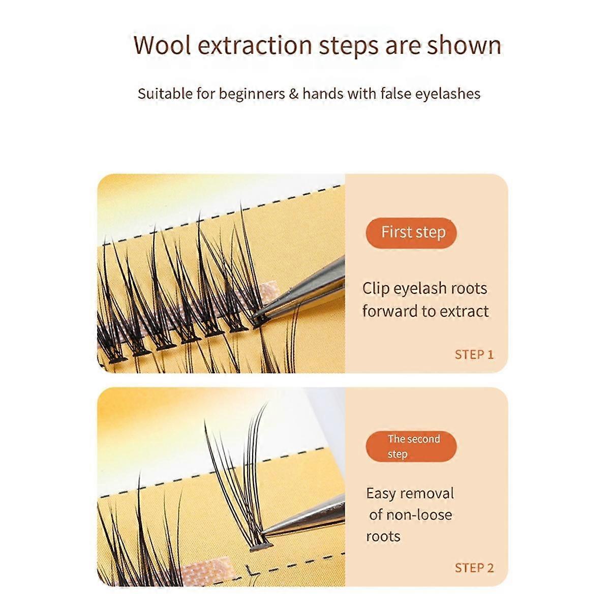 12mm Natural Slender Simulation Thick Fish Tail Single Cluster Hair Soft Curly Swallow Tail False E