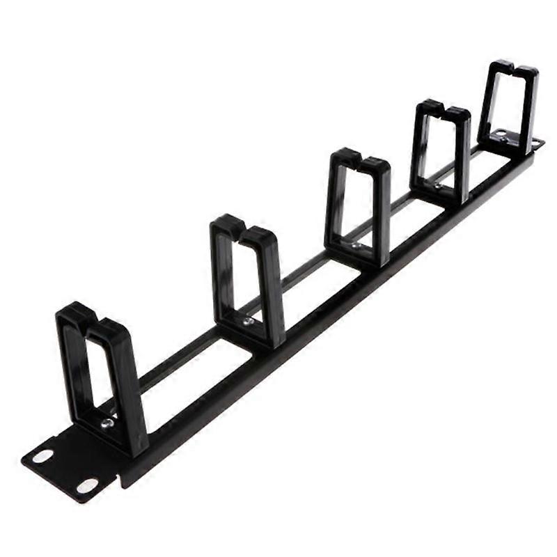 19 tums 1U rackskåp Kabelhantering Nätverksorganisatör Ihålig metallbas Fem Ring Löstagbar Wire Manager Ram