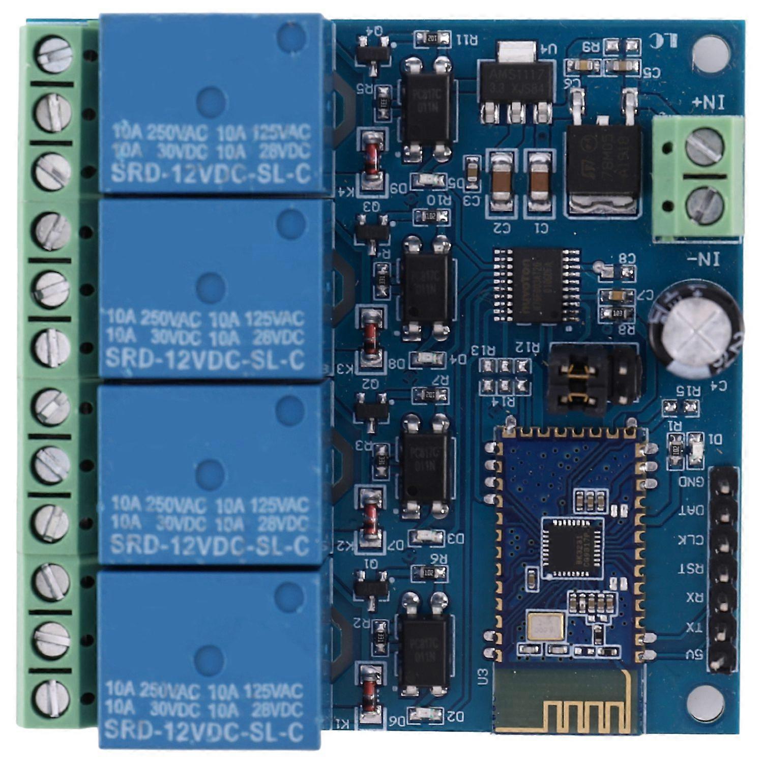 12V 4CH Remote Control Switch Bluetooth Relay Module for Android Mobile Motor LED Light DIY Electro