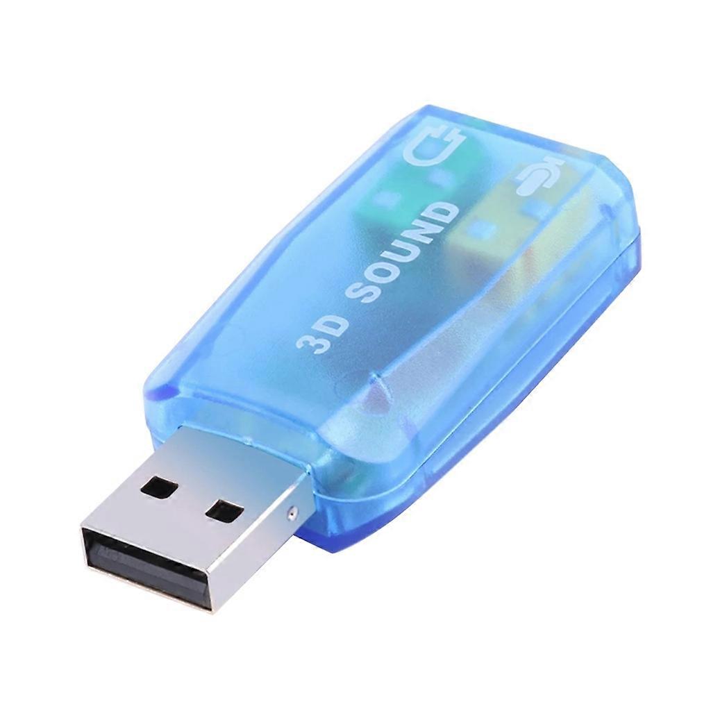 External USB Sound Card to 3.5mm Port 5.1-channel 3D-Audio Adapter for Laptop
