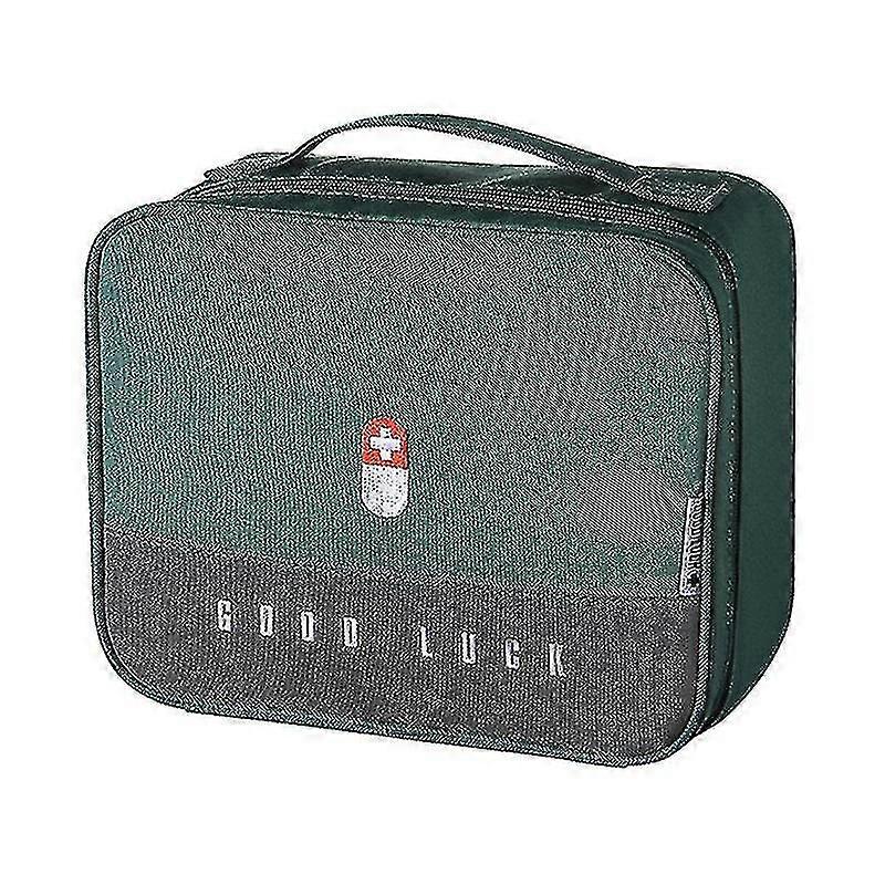 Portable Storage Bag Multifunctional First Aid Kit Compatible With Hiking Green