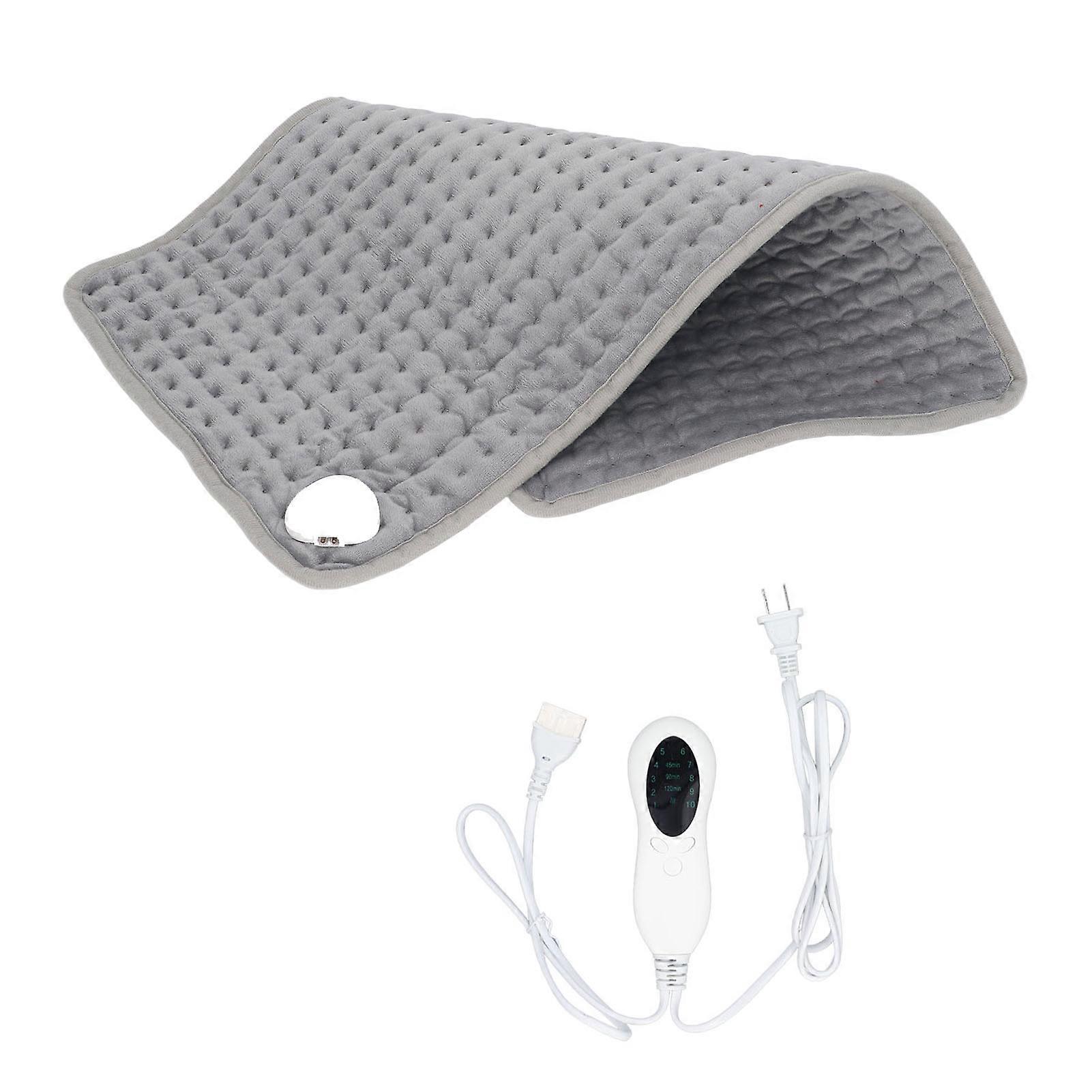 Electric Heating Pad 9 Temperature 4 Timing Keep Warm Soft Plush Heated Pad for Waist US Plug 100V120V