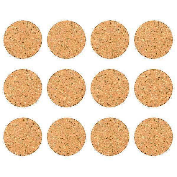 12pcs Practical Cork Coasters Simple Cork Cup Pads Classical Water Cup Pads