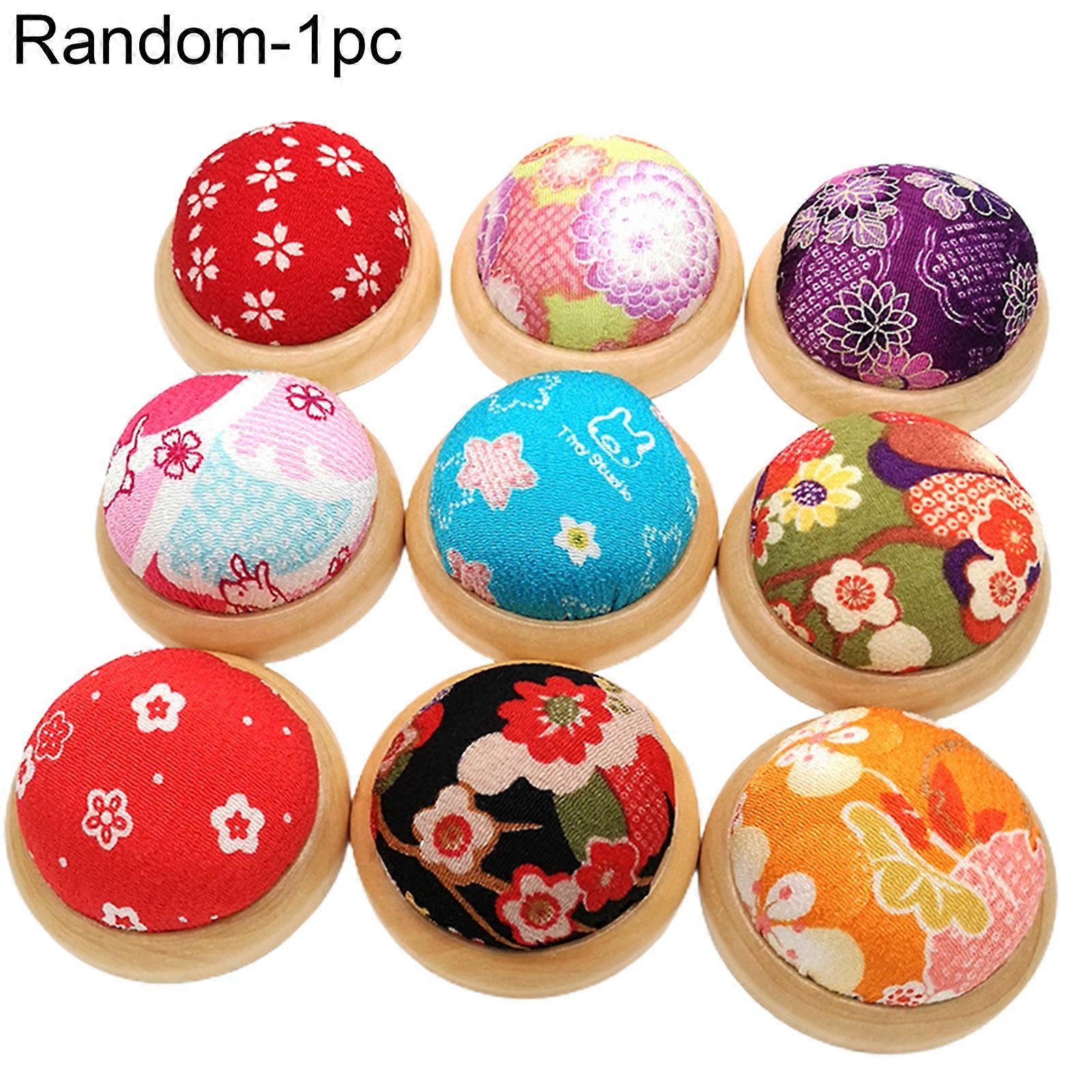 Wooden Bottom Base Needle Pin Cushion Pillow Sewing Craft Stitch DIY Holder Tool