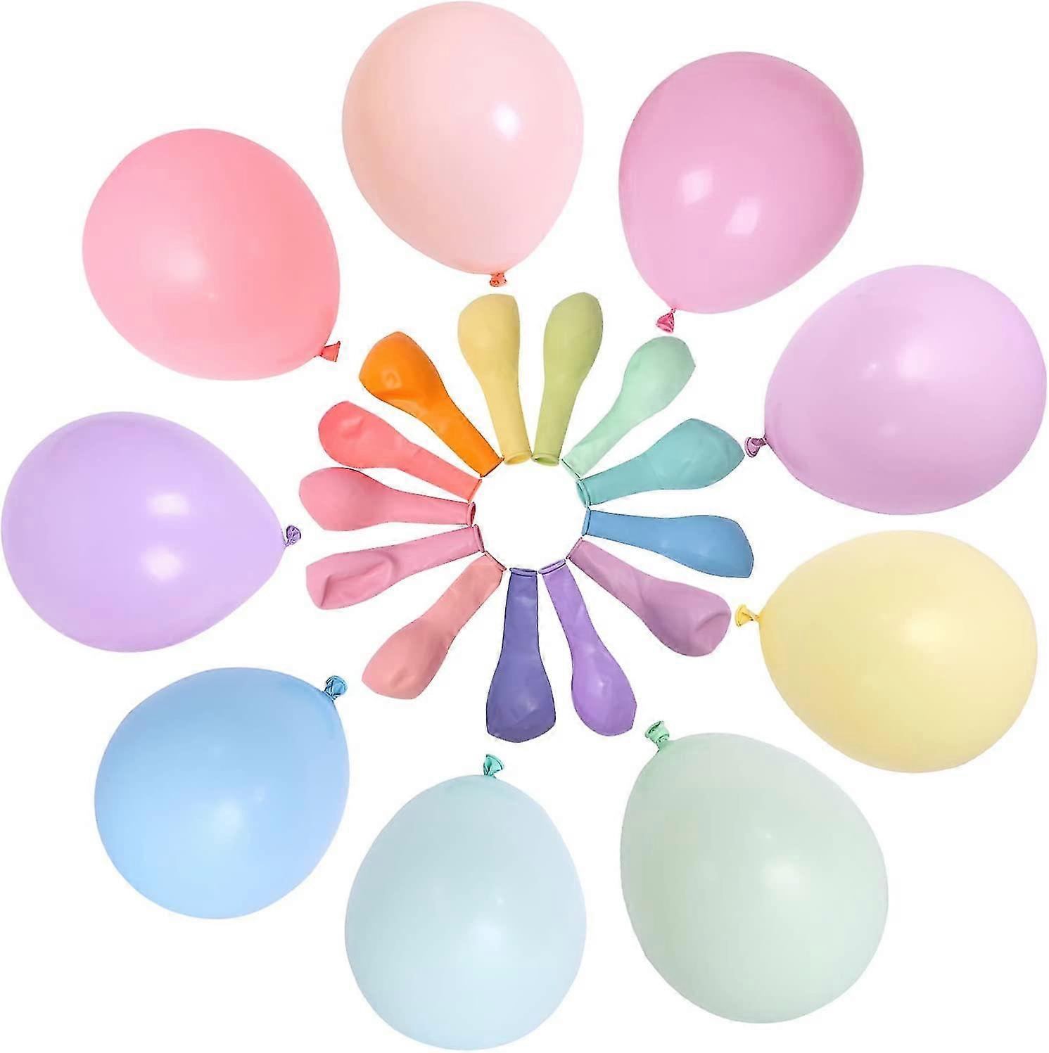 Pack Of 100 10 Inches Mixed Assorted Colors Latex Balloons Macarons Pastel Balloons Birthday Wedding Reception Favor Party Decorations