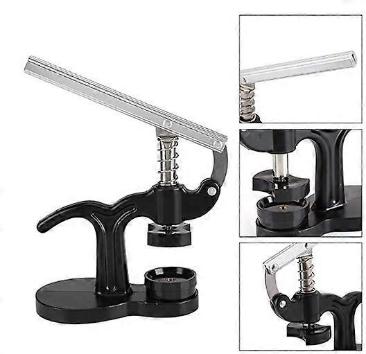 Urkassepresse med 12 plastpladeforme - sort