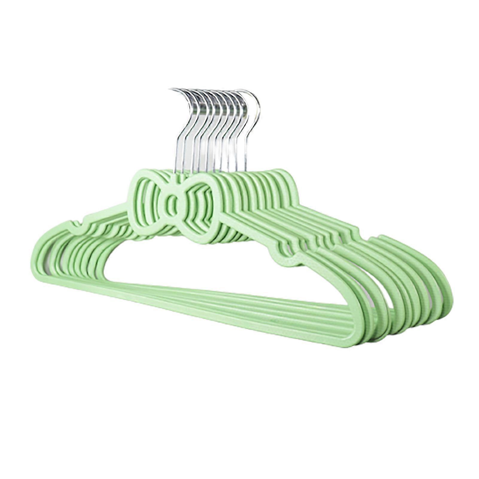 10Pcs Bowknot Girl Hangers Anti-Skid Plastic Slim Closet Space Saver Cute for Kids Adults Swivel Hooks Home Dormitory Use KAESI
