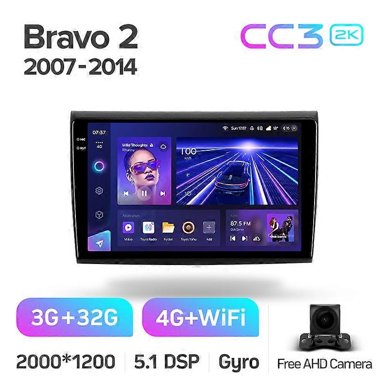 CC3 2K For Fiat Bravo 198 2 II 2007 - 2014 Car Radio Multimedia Video Player Navigation stereo GPS Android 10 No 2din 2 din dvd