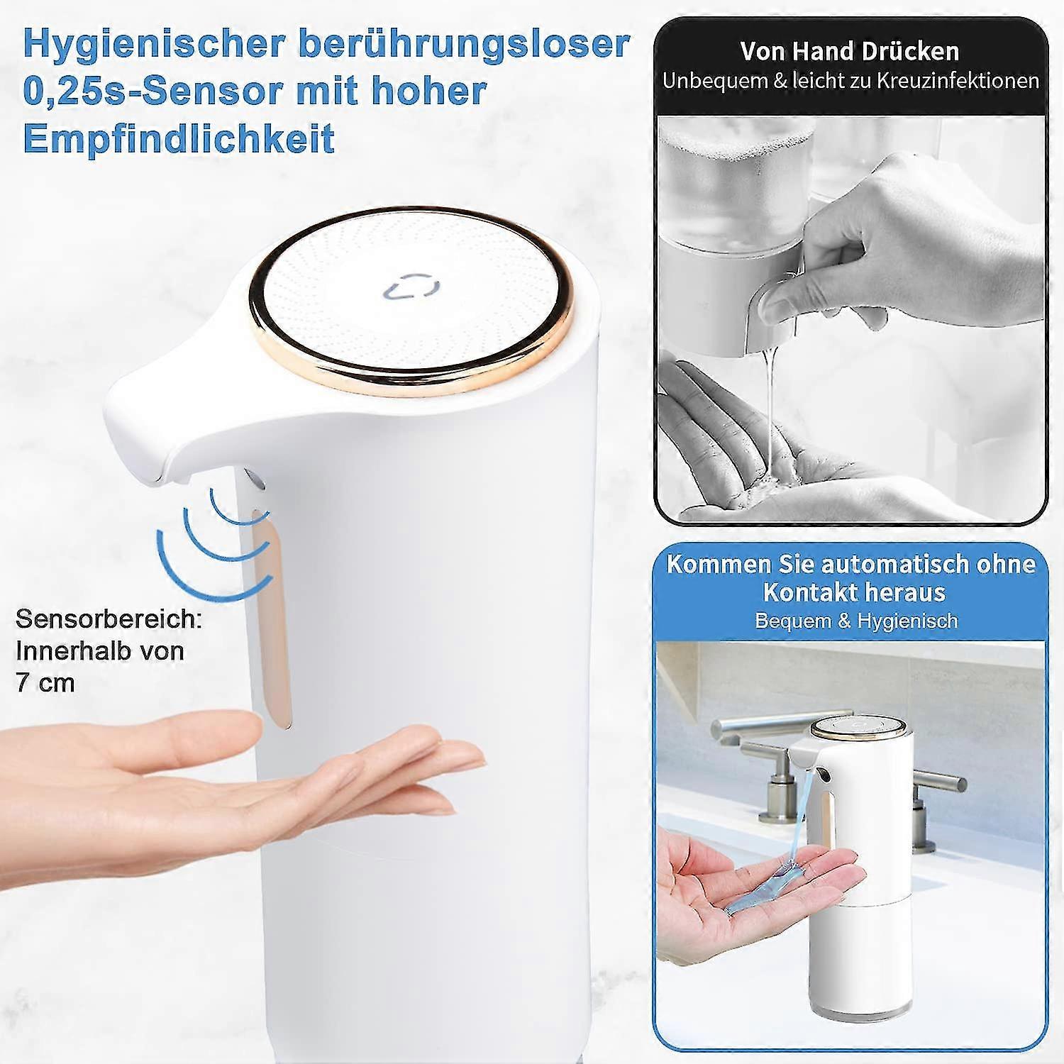 Automatic Disinfectant Gel Dispenser, 300ml Automatic Soap Dispenser With Usb Rechargeable, Ipx4 Waterproof Automatic Soap Dispenser For Kitchen And B