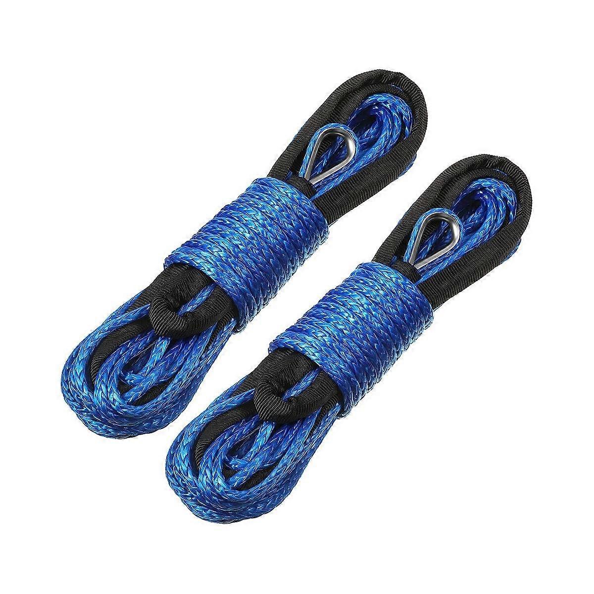 Synthetic Winch Rope Winch Line Cable Rope 1/4 Inch X 50 Feet Resistant for UTV ATV Winch Truck Sup
