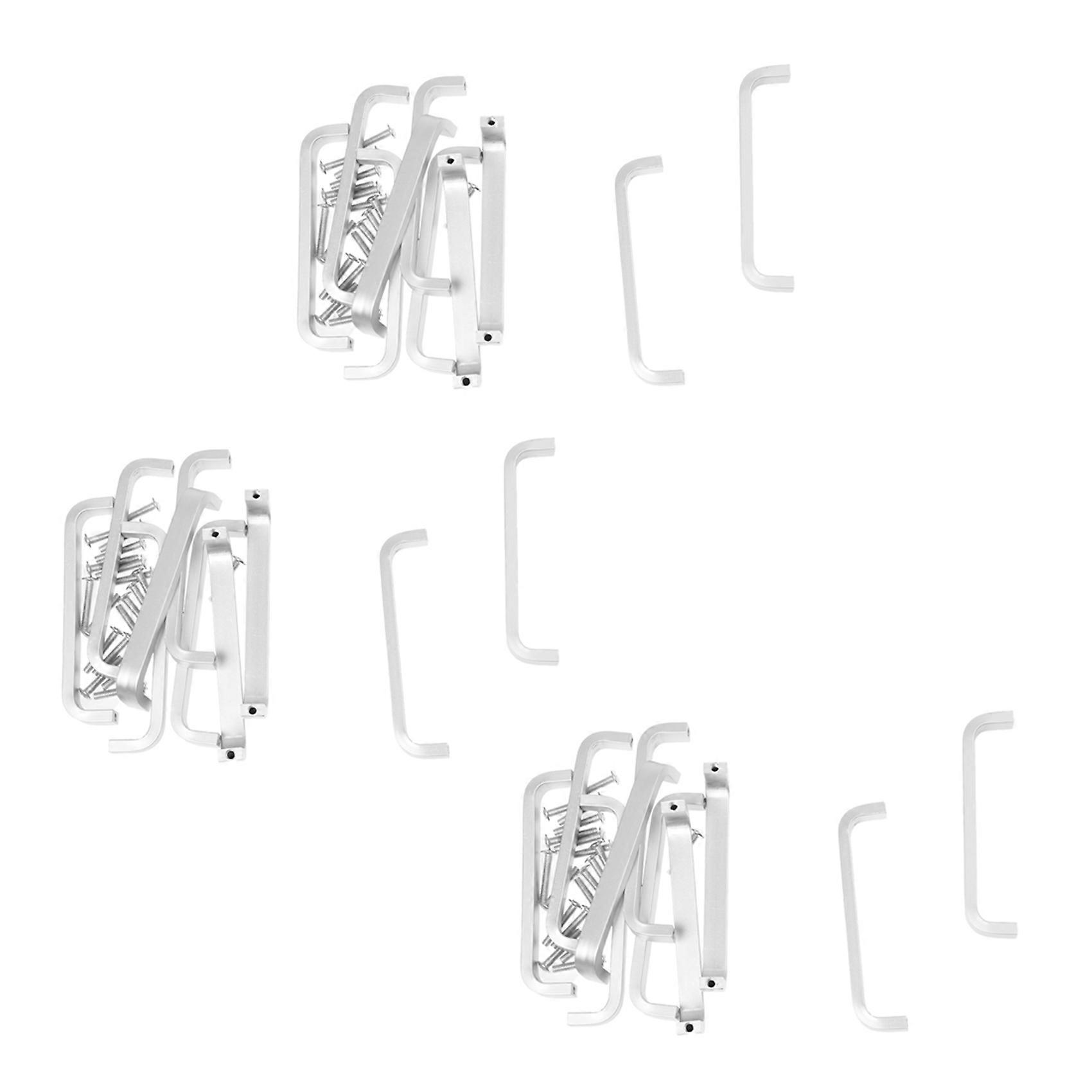 30X Door Drawer Pull Knob Cabinet Handle Hardware - Matte Silvery