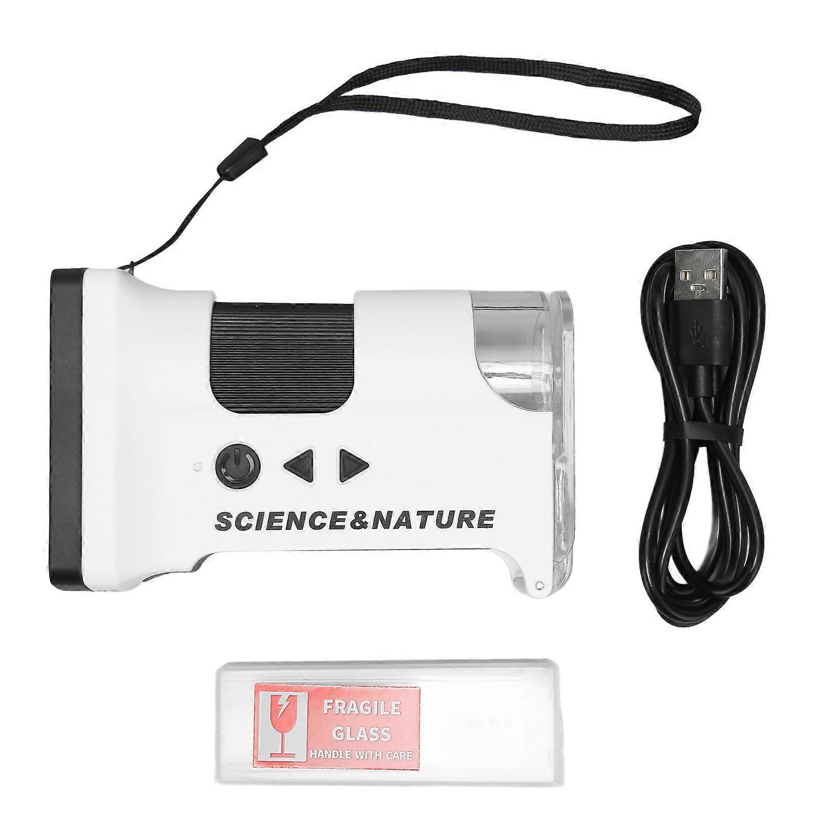 Microscope numérique portatif avec écran couleur LCD 2,7 pouces 1080P 30FPS 2000mAh Caméra de microscope USB portable