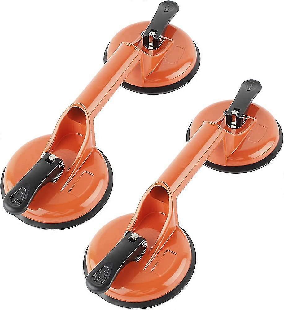 Set Of 2 Aluminum Suction Cup Window Regulators - 105 Kg - 118 Mm - With Double