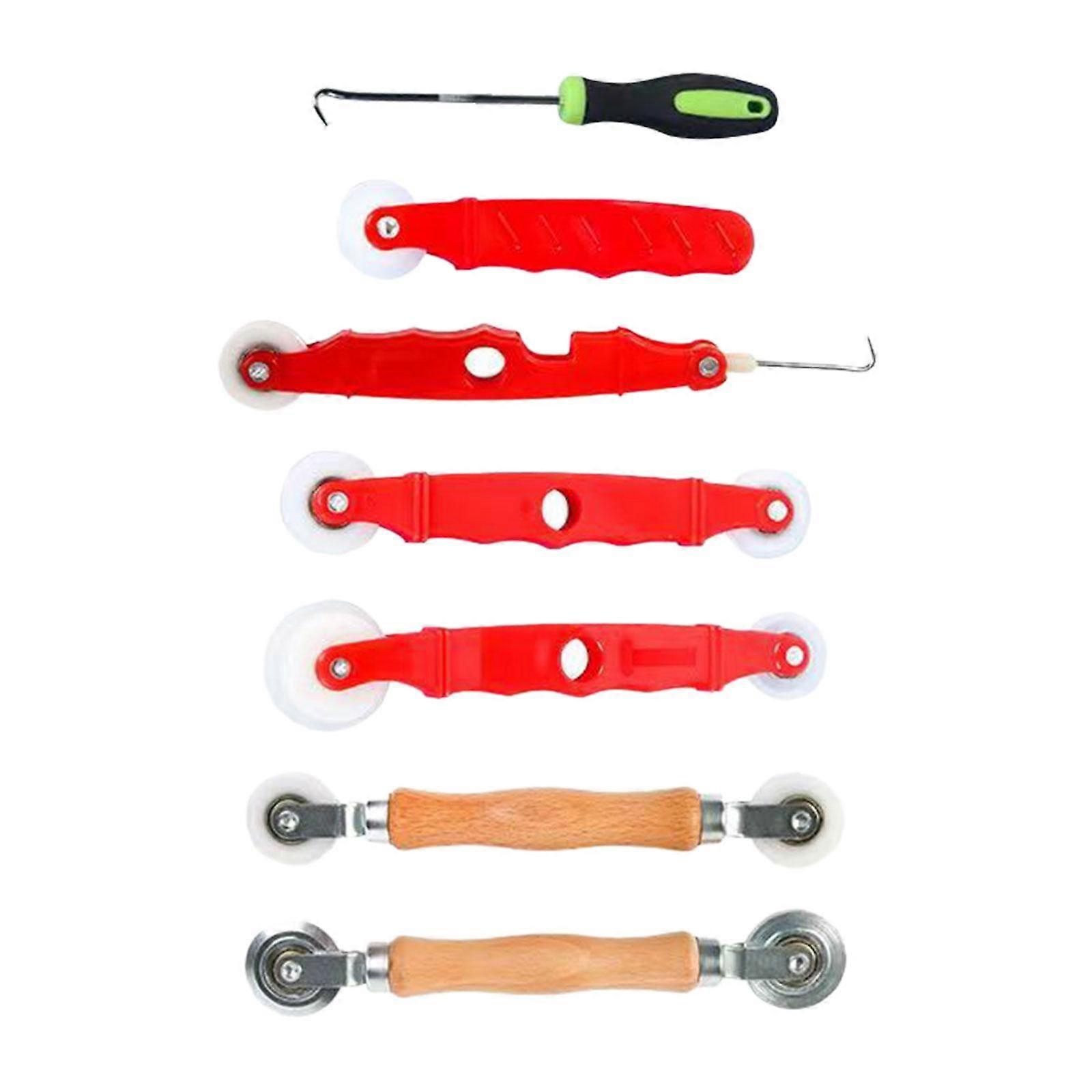7 in 1 Window Screen Spline Roller Kit Steel and Nylon Bearing Wheels Professional Installing Tool Multipurpose DIY Hand Tool
