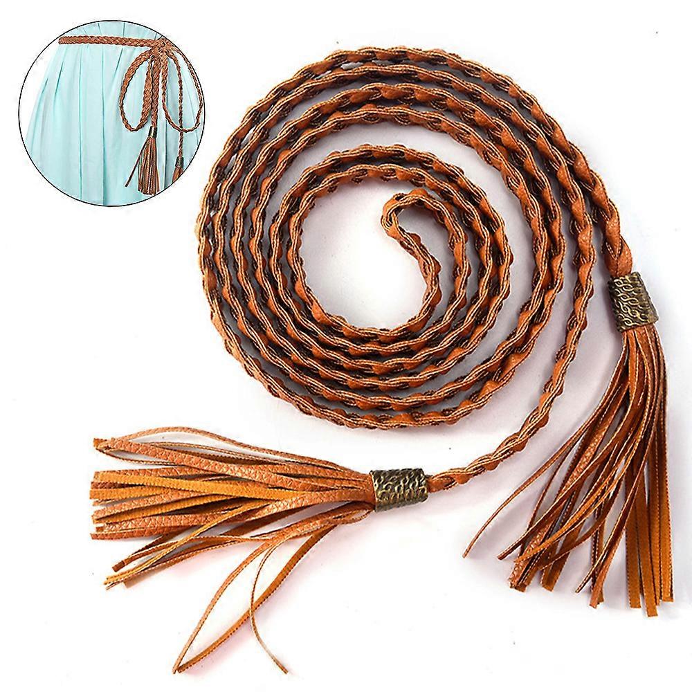 Női vintage keskeny övcsat fonat fonat fonott derékszíj csípőöv ruha öv derékszíj többszínű