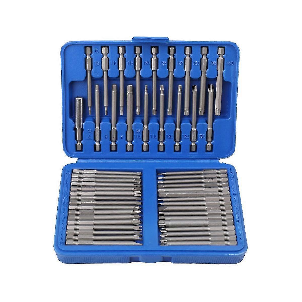 Security Bit Set Screwdriver Bit 1/4 Screwdriver Bits Long Set Torx Flat Head Hex Driver Bits For H