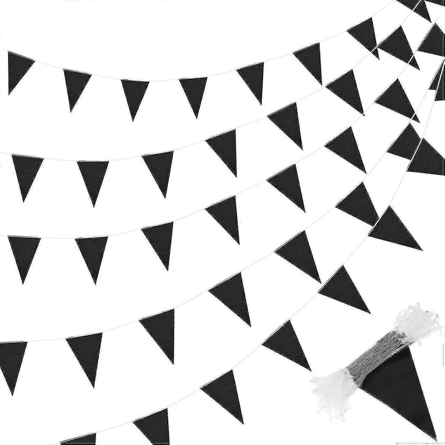 200 Feet Solid Pennant Banners Flags String Triangle Hanging Diy Bunting Flags